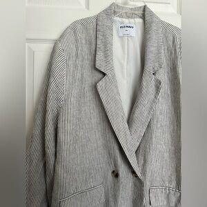 Women’s Striped Linen Blazer